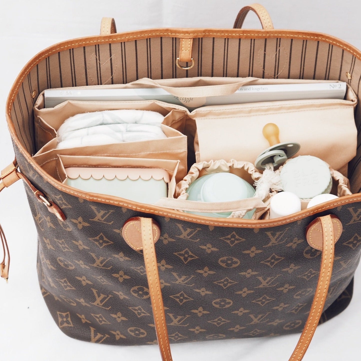 Classic Wickeltasche M Beige & Dopi Hook Brown Bundle