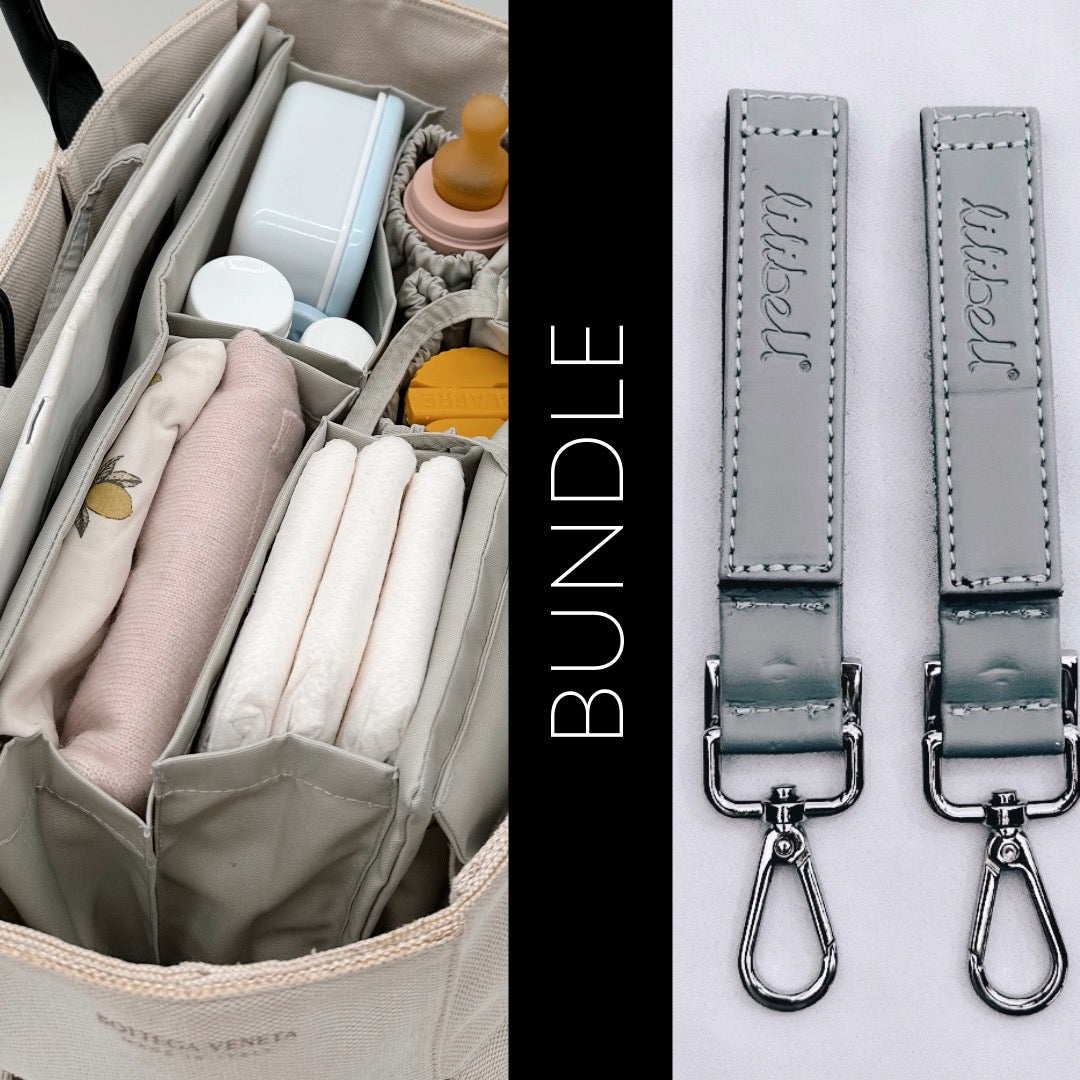 Classic Wickeltasche M Grey & Solo Hook Grey Bundle