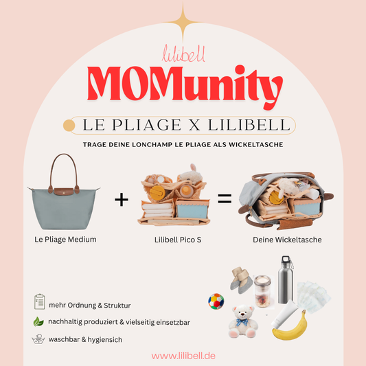 Die Le Pliage von Longchamp als Wickeltasche mit Lilibell