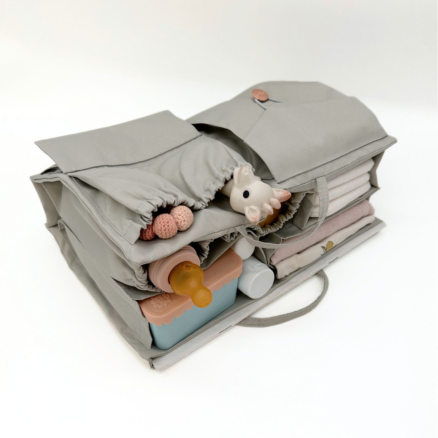 Classic Diaper Bag M Gray &amp; Solo Hook Gray Bundle