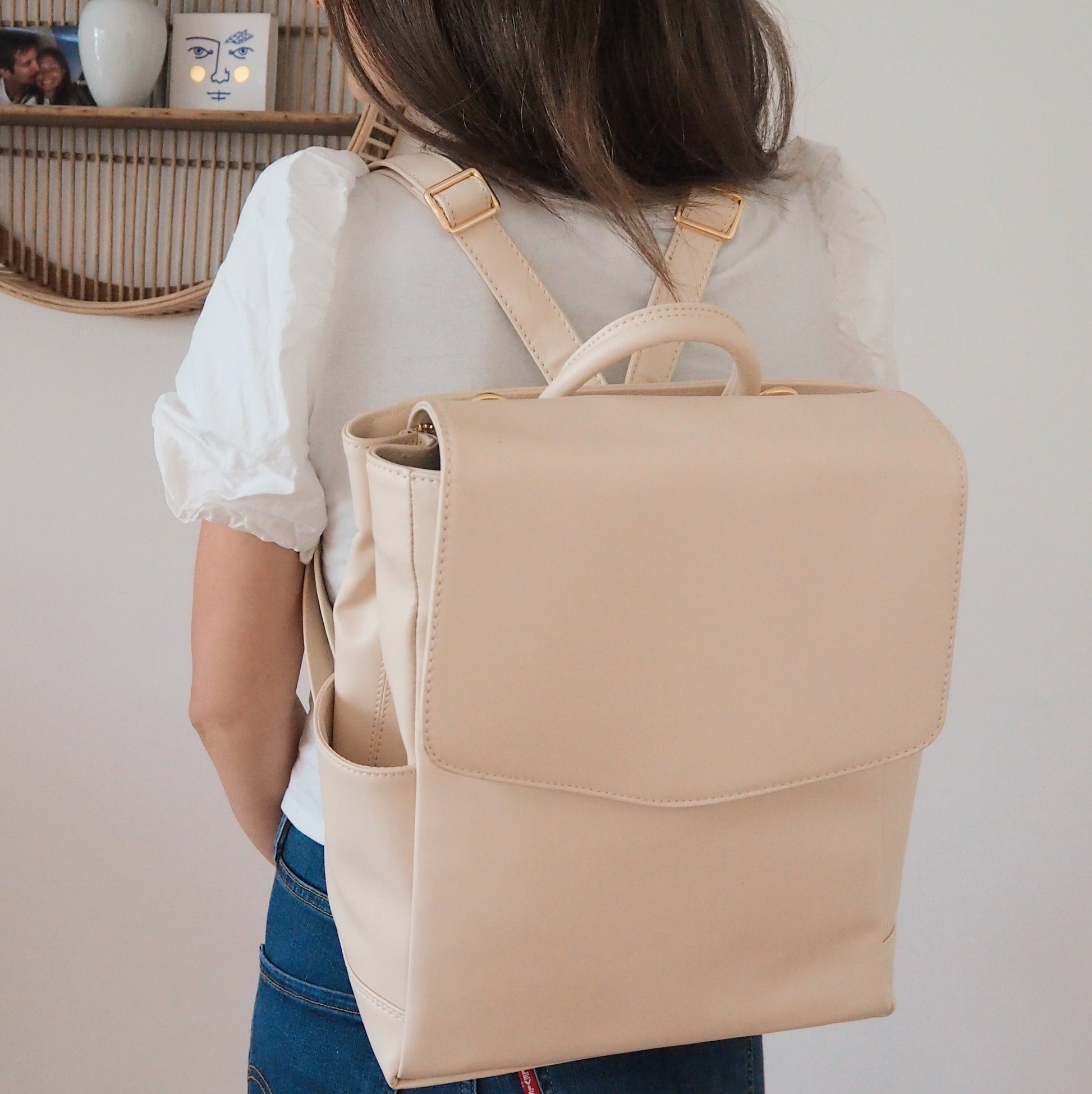 lilibell Wickelruck sack in beige