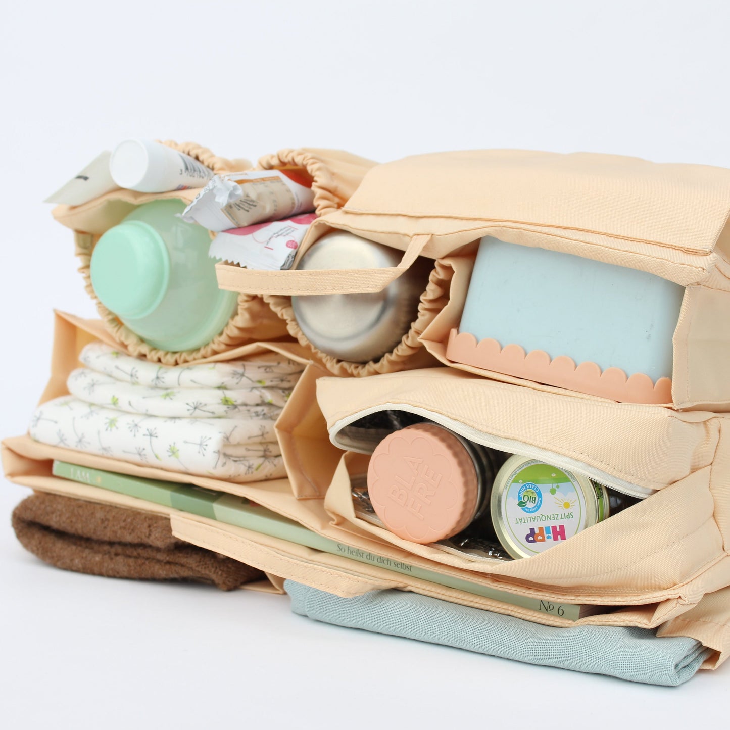 Granda Diaper Bag L Beige &amp; Dopi Hook Brown Bundle